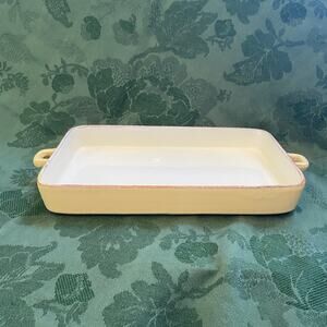 Vietri Terracotta Yellow Glaze Baking Casserole Pan 12"
